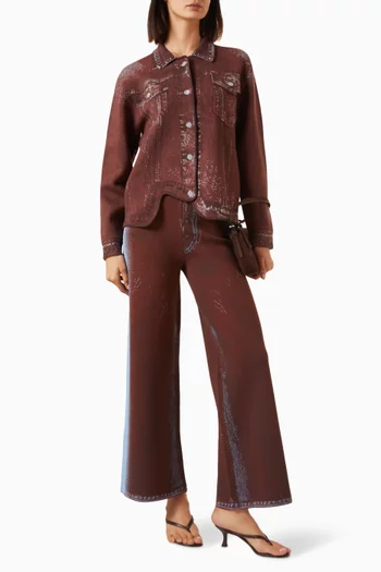 Hana Denim-print Jacket