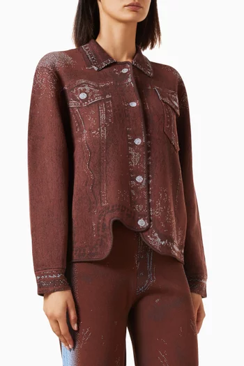 Hana Denim-print Jacket