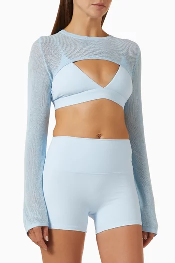 Cropped Shrug in Knit