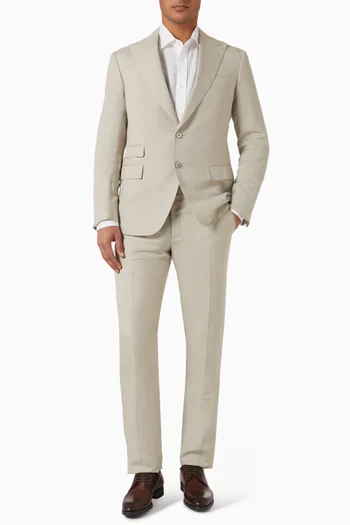 Gregory Hand-tailored Pants in Silk & Linen