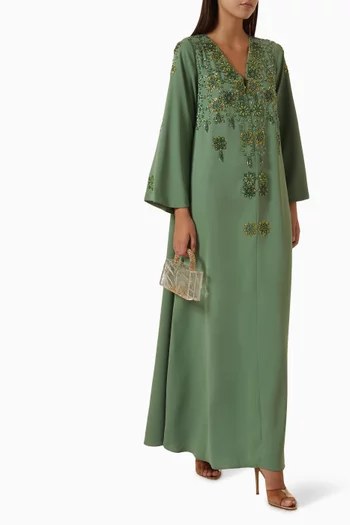 Crystal-embellished Dress in Crepe