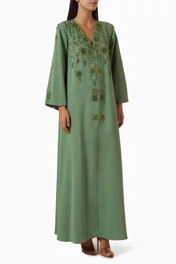 Crystal-embellished Dress in Crepe