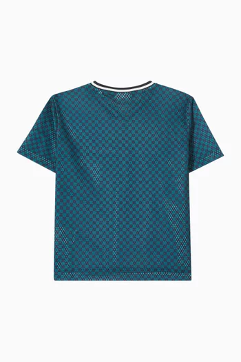 Check Mesh T-Shirt