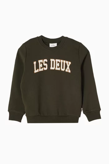 College Sweatshirt in Cotton Fleece