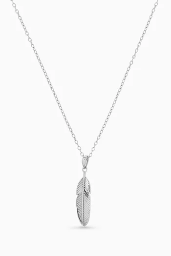 The Feather Necklace in Sterling Silver