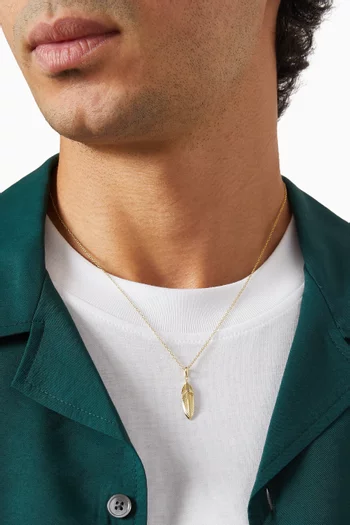 The Feather Necklace in 14kt Gold-plated Sterling Silver