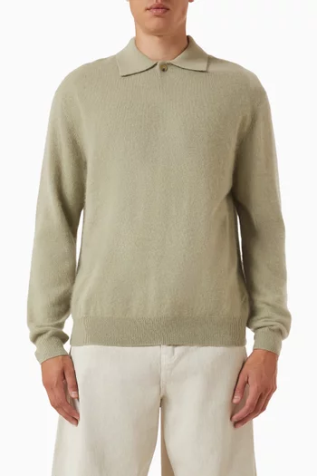 Polo Sweater in Cashmere-blend