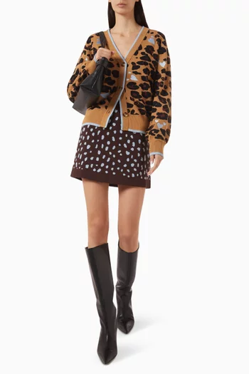 Jake Deer-print Mini Skirt