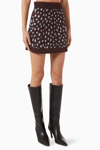 Jake Deer-print Mini Skirt