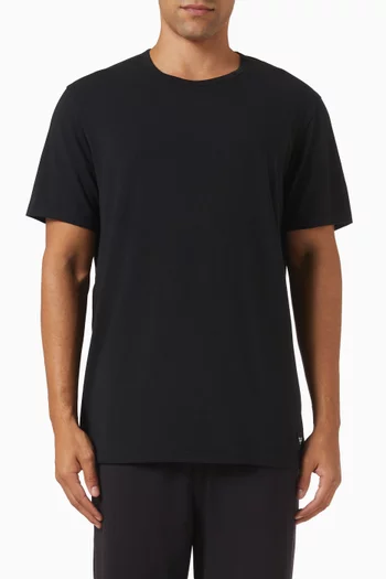 Crewneck T-shirt in Stretch Cotton, Set of 2