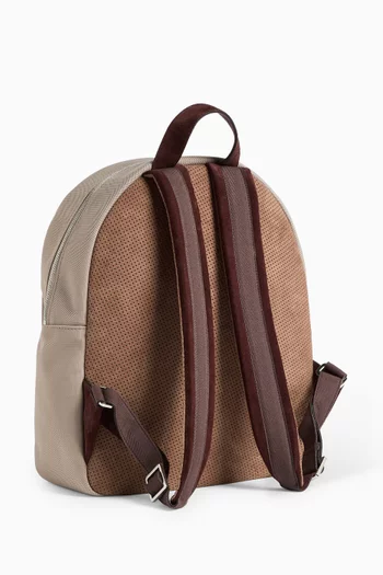 Backpack in Techno Cotton & Suede
