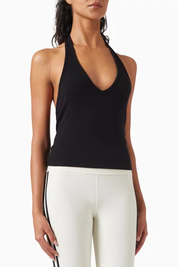 June Rib Halter Top in Jersey