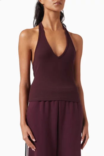 June Rib Halter Top in Jersey