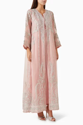 Sicily Embroidered Kaftan in Organza