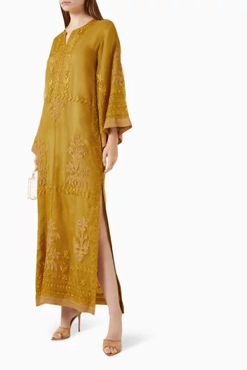 Savannah Appliqué Kaftan in Organza