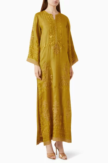Savannah Appliqué Kaftan in Organza
