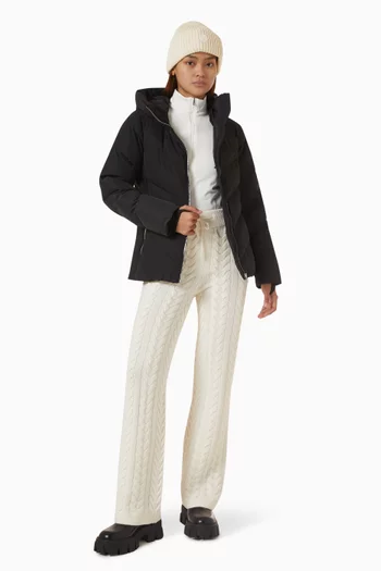 Elwena Cable-knit Pants in Wool Blend