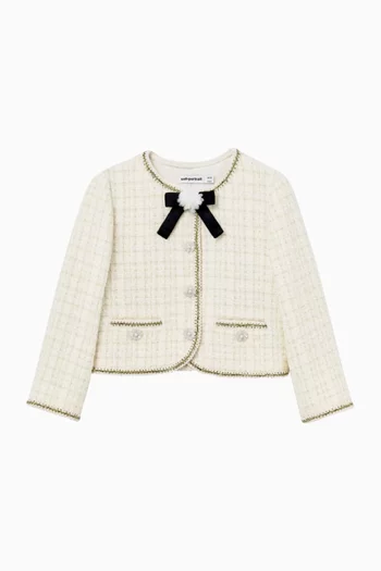Floral Bow Jacket in Bouclé