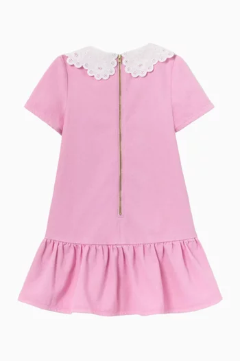 Broderie Anglaise Collar Dress in Cotton