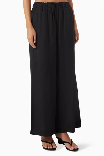 Yara Wide-leg Pants in Lyocell Blend