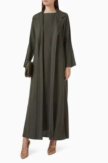 3-piece Set Abaya in Linen