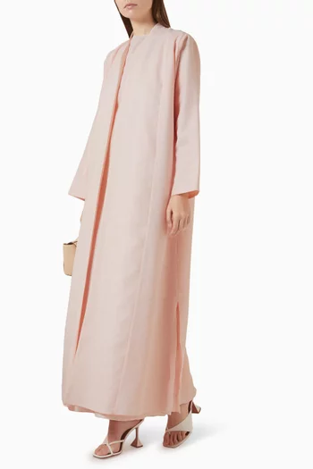 3-piece Set Abaya in Linen