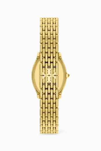Tonneau Quartz Stainless Steel Watch, 23mm