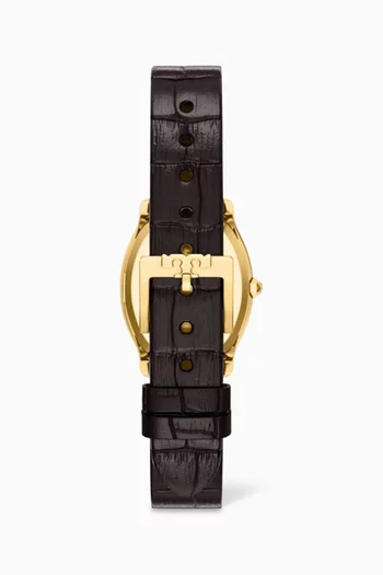 Small Eleanor Quartz Leather Watch, 23mm