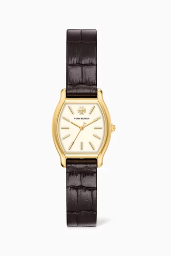 Small Eleanor Quartz Leather Watch, 23mm