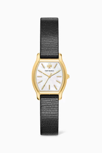 Small Eleanor Quartz Leather Watch, 23mm