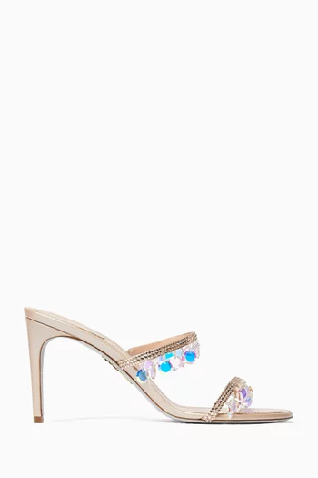 Chandelier 80 Mules in Satin