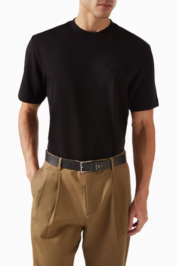 Artist Stripe Stitch Belt in Leather