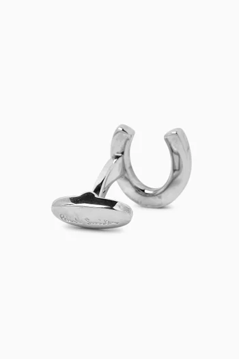 Lucky Horseshoe Cufflinks in Metal