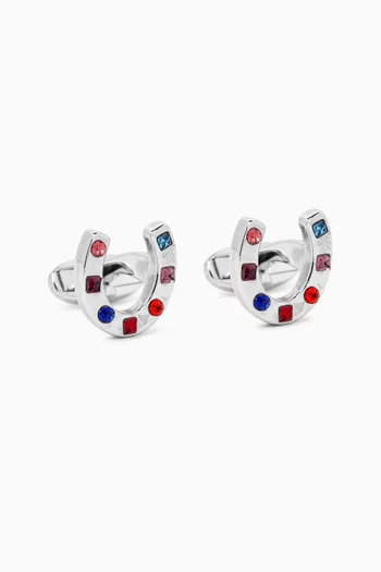 Lucky Horseshoe Cufflinks in Metal