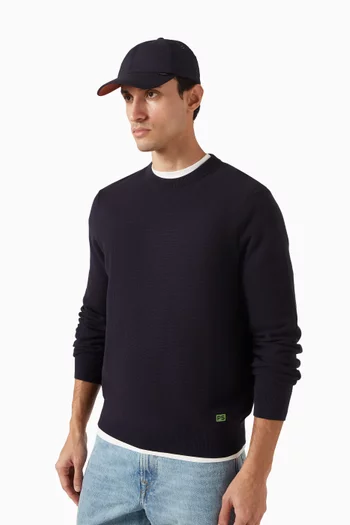 Contrast Brim Baseball Cap in Cotton-twill