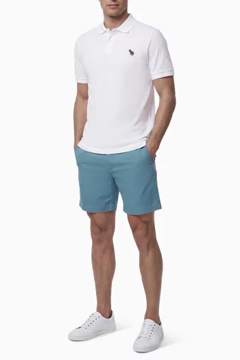 Pleated Shorts in Cotton Twill