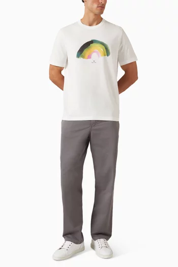Rainbow-print T-shirt in Cotton