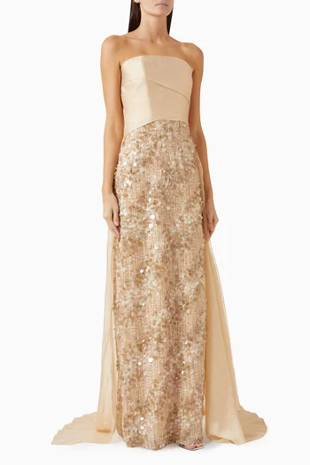 Embellished Train Gown