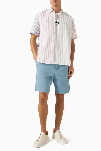Mix Up Stripe Shirt in Cotton & Linen