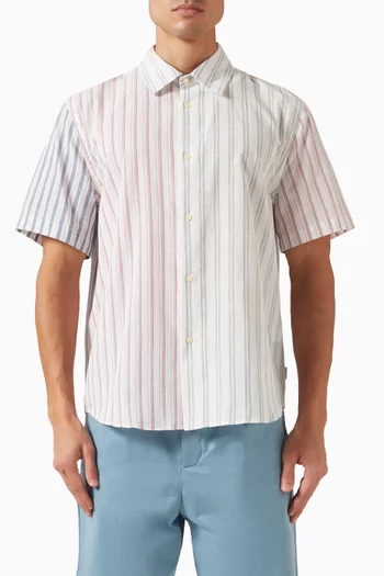 Mix Up Stripe Shirt in Cotton & Linen