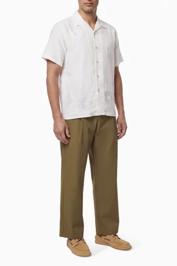 Zine Floral Fil Coupé Shirt in Viscose & Linen