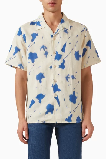 Cynotype Floral Shirt in Linen-blend