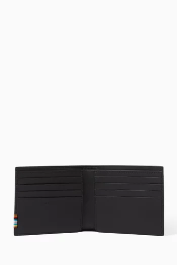 Artist Stripe Bi-fold Wallet in Leather