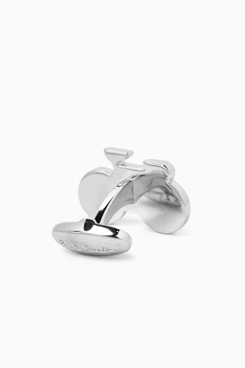 Bike Cufflinks in Metal