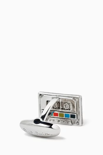 Striped Tape Cufflinks in Metal