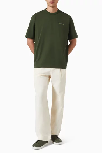 Embroidered Oversized T-shirt in Cotton