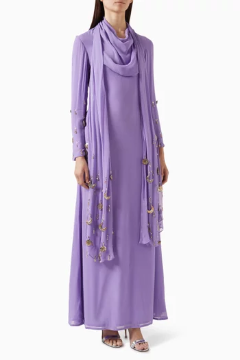 Embellished Scarf Maxi Dress