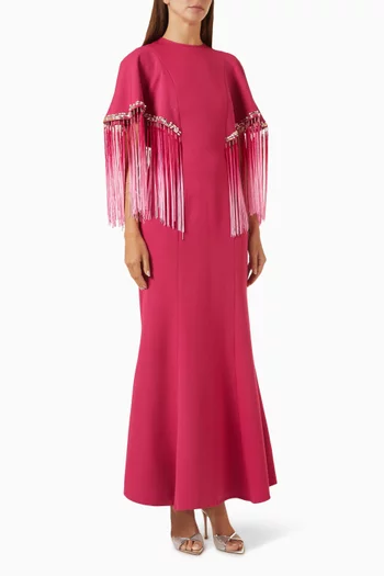 Fringed Maxi Dress