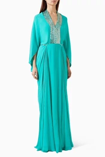 Sequin-embellished Maxi Dress