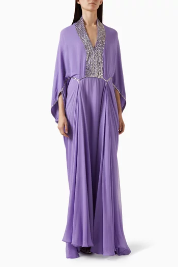Sequin-embellished Maxi Dress